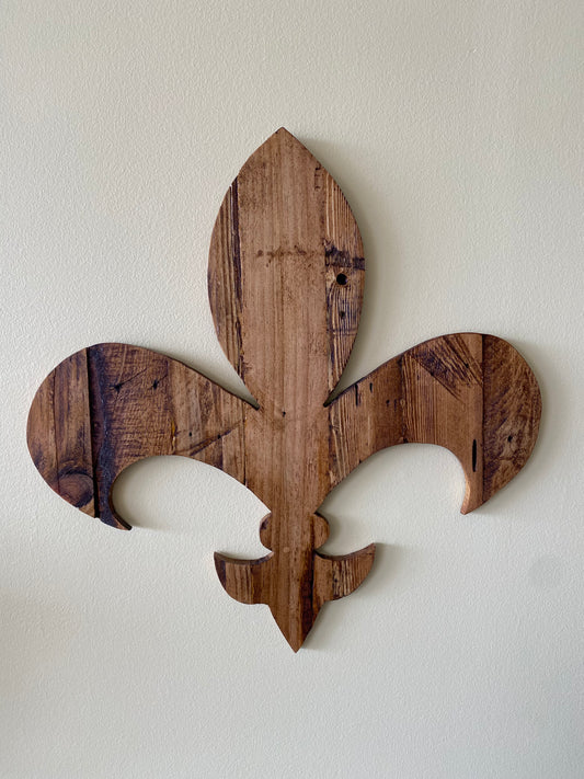 Fleur-De-Lis Wooden Wall Art