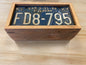 Barn Wood Box with License Plate