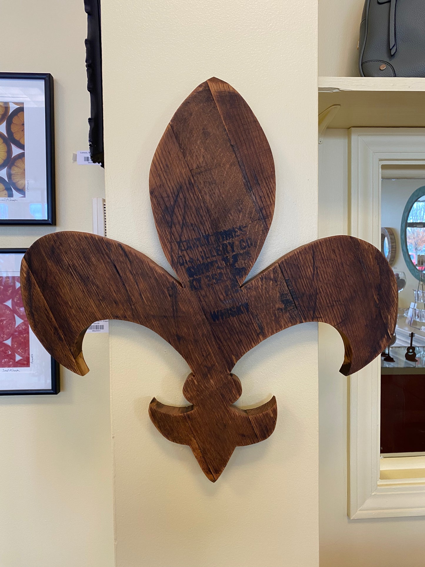 Bourbon Barrel Head Fleur-De-Lis