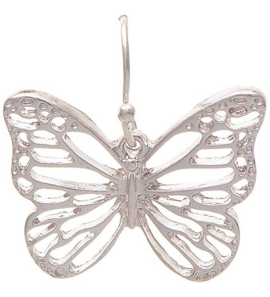 Silver Butterfly Earring