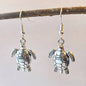 Antique Silver Sea Turtle Earrings