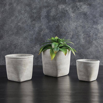 Cement Square Pot, Small