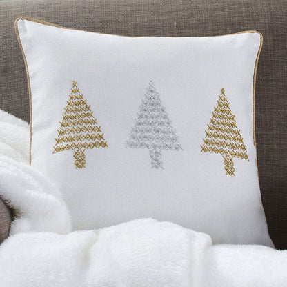 Three Christmas Trees Pillow, 18"