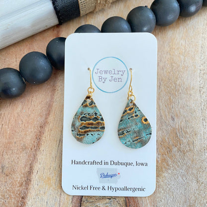 Small Teardrop: Turquoise Wildwood