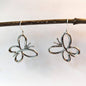 Antique Silver Butterfly Earrings