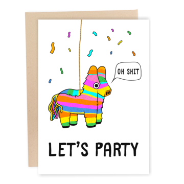 Oh Shit, Piñata Birthday Card