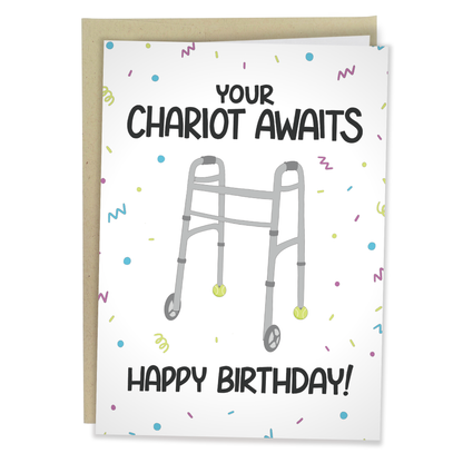 Your Chariot Awaits, Greeting Card