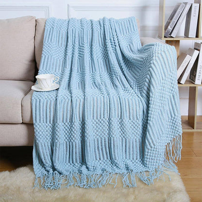 Waffle Stripe 50x60 Inch Throw Blanket