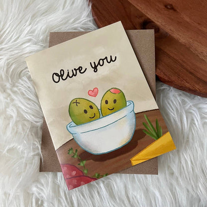 Olive You, Greeting Card