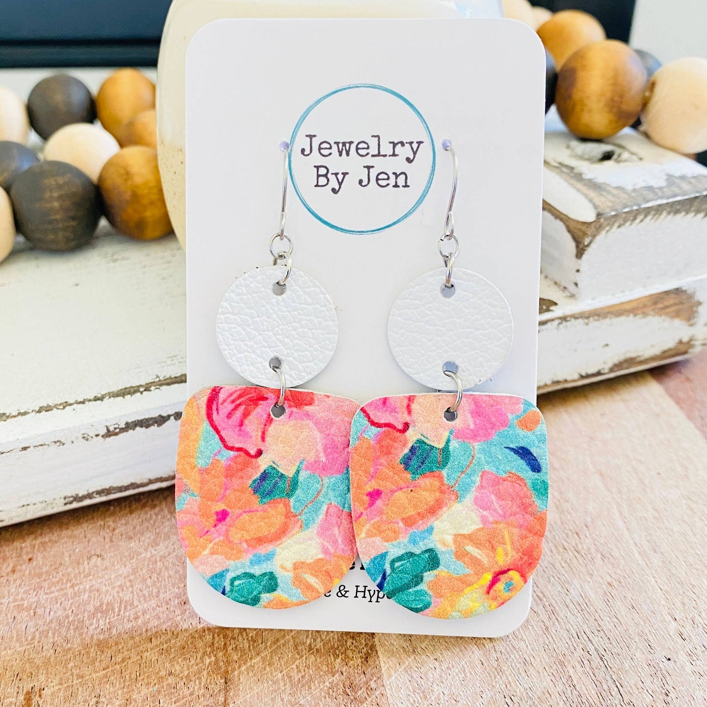 Boho Dangle: Painted Flower Bouquet