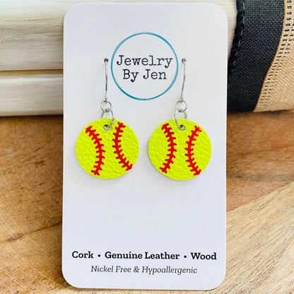 Softball Earrings: Small