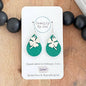 Small Teardrop: Green w/Shamrock Charm