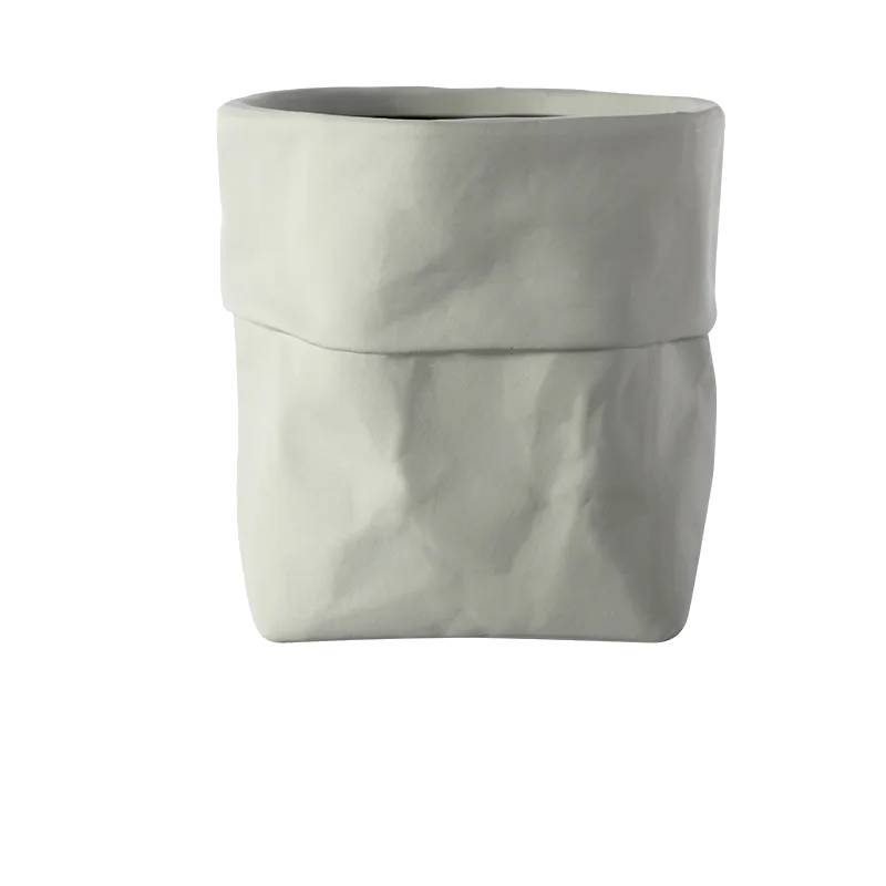 Kraft Paper Bag Ceramic Flower Pot