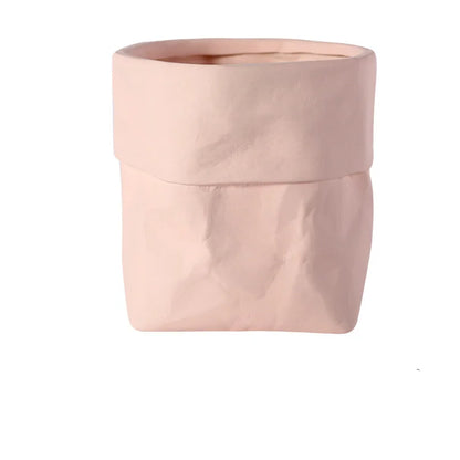 Kraft Paper Bag Ceramic Flower Pot