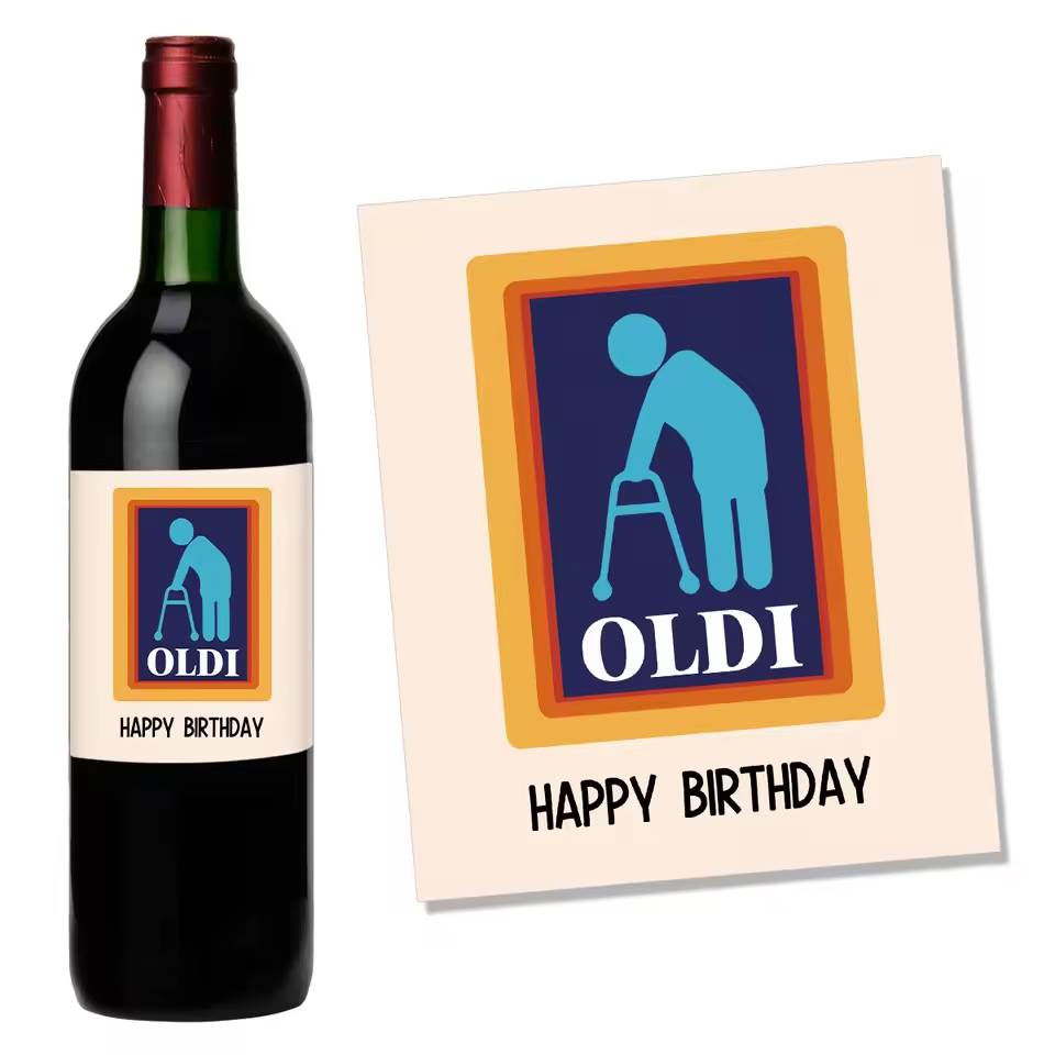 Oldi - Wine Bottle Label