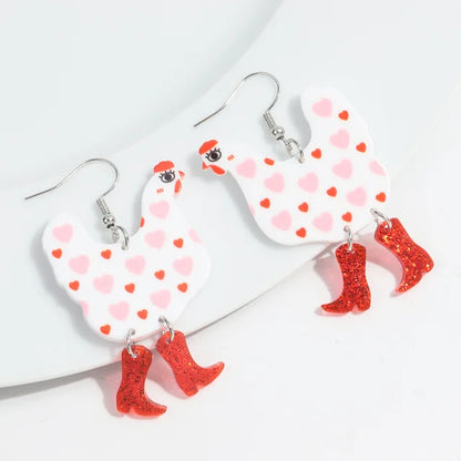 Cowgirl Chicken Earrings