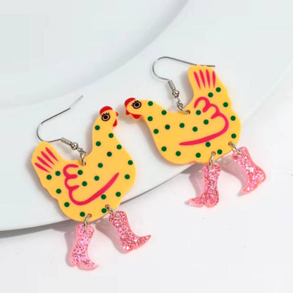 Cowgirl Chicken Earrings